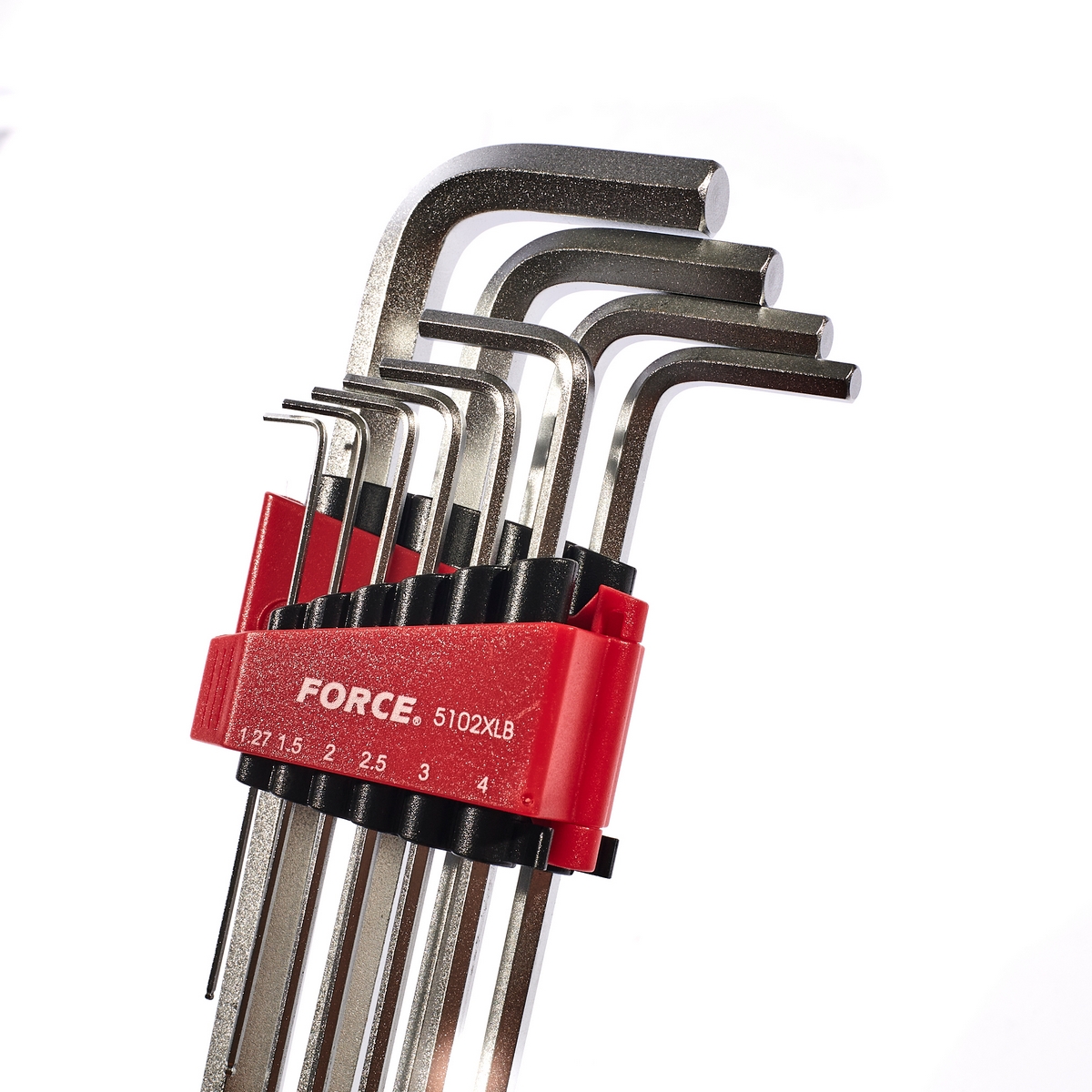 ชุด 10 ชิ้น ประแจ L หัวบอล ยาวพิเศษ FORCE รุ่น 5102XLB รูปที่ 4
