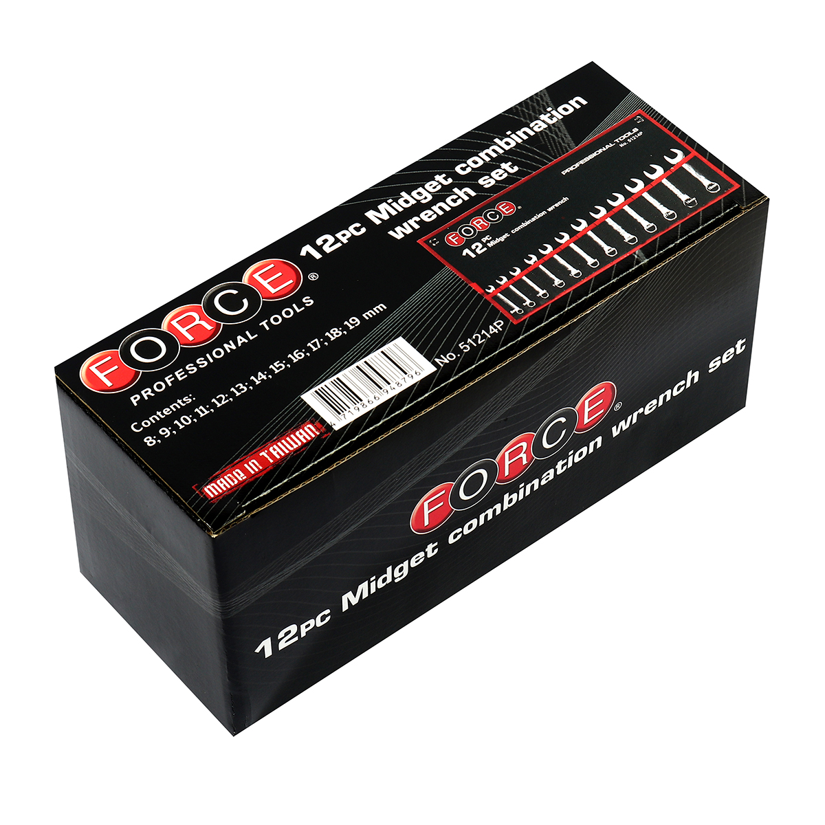 ชุดประแจแหวนข้างปากตาย 12 ชิ้น 8-19 มม. FORCE รุ่น 51214P รูปที่ 4