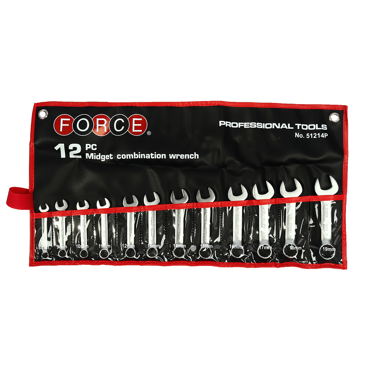ชุดประแจแหวนข้างปากตาย 12 ชิ้น 8-19 มม. FORCE รุ่น 51214P ราคา ฿1,460