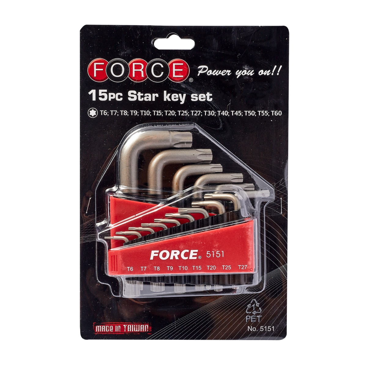 ชุดประแจหัวจีบ 15 ชิ้น T6-T60 FORCE รุ่น 5151 รูปที่ 4