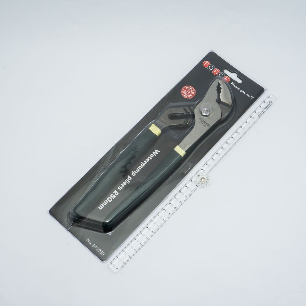 FORCE Water Pump Pliers, Rubber Grip, 10", Model 613250 photo 5