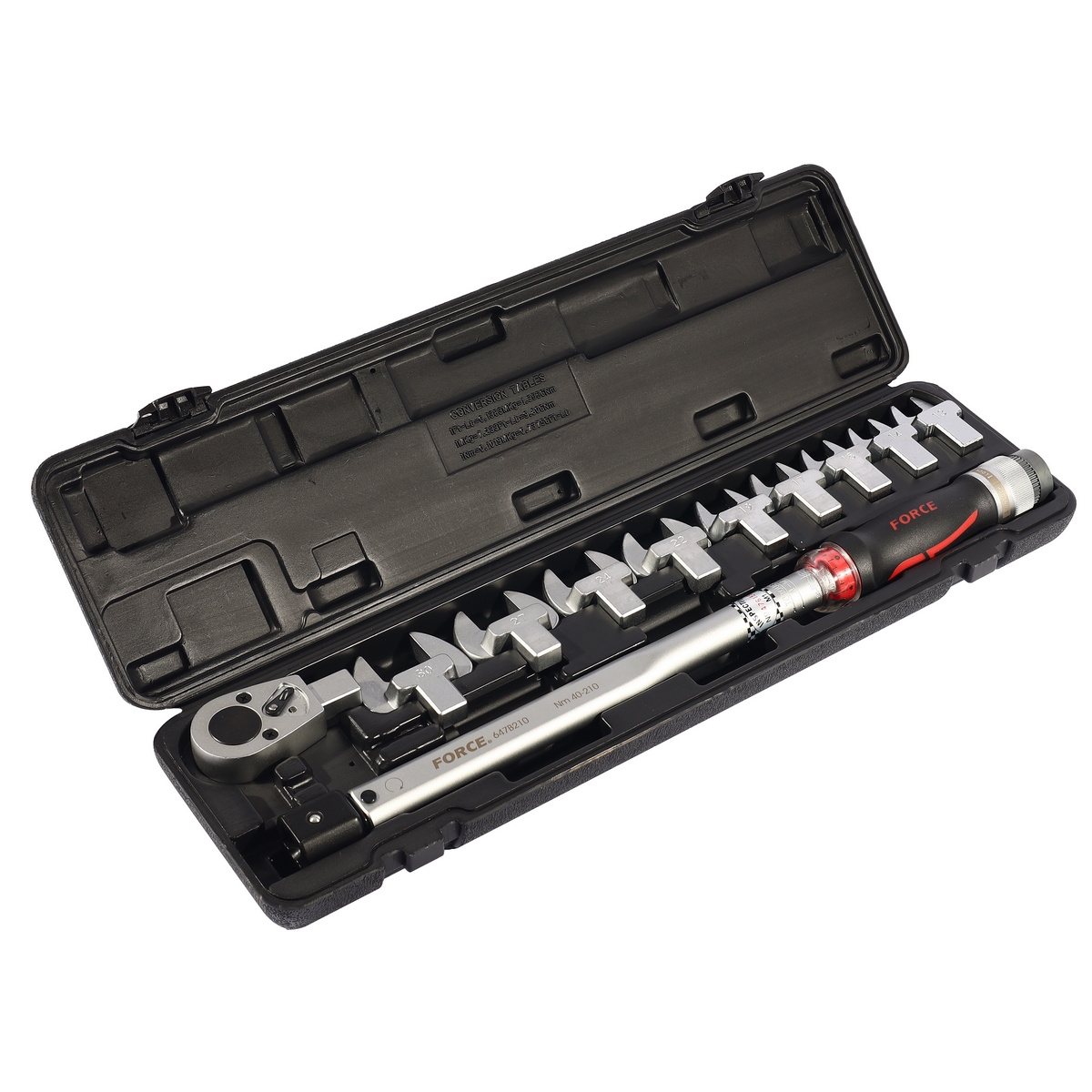 FORCE Open-End Head Torque Wrench Set, 11-Piece Heads, Model 64705 price ฿6,648