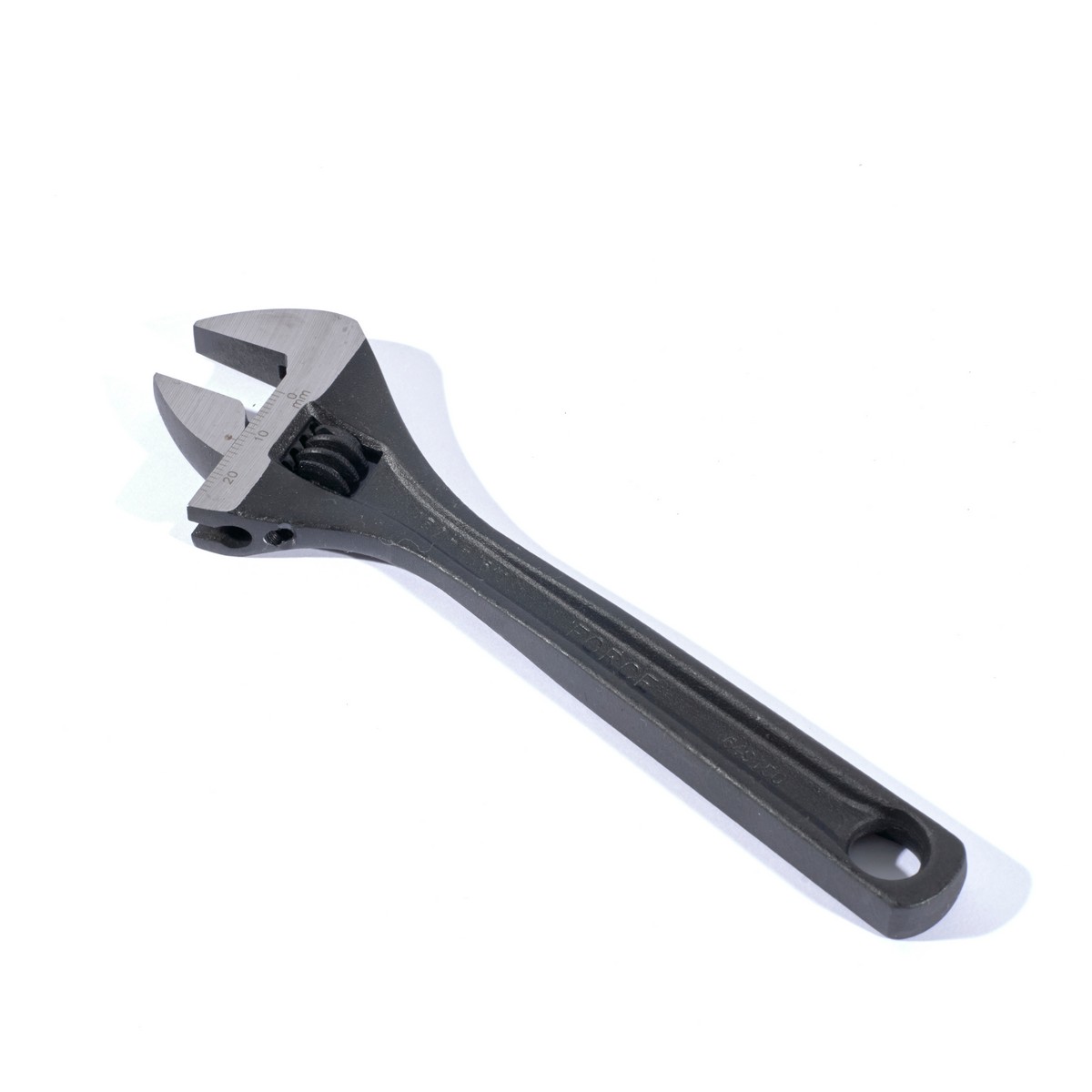 FORCE Black-Plated Adjustable Wrench 6", Max. Opening 20 mm, Model 649150 photo 2