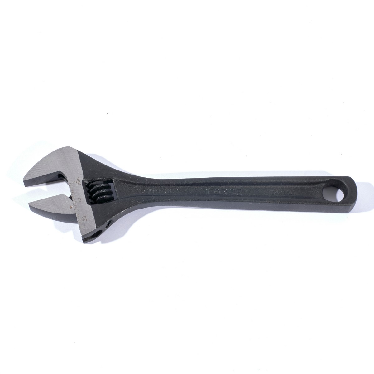 FORCE Black-Plated Adjustable Wrench 6", Max. Opening 20 mm, Model 649150 photo 3