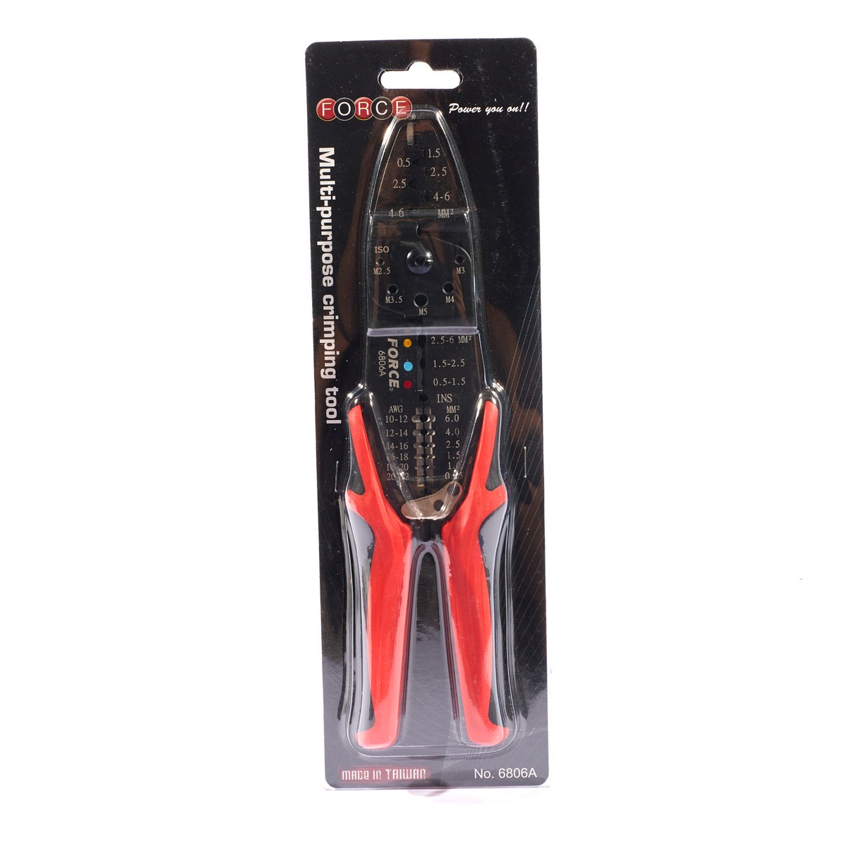 A คีมปอกสายไฟ10-20AWG L245มม ด้ามแดง FORCE รุ่น 6806 รูปที่ 4