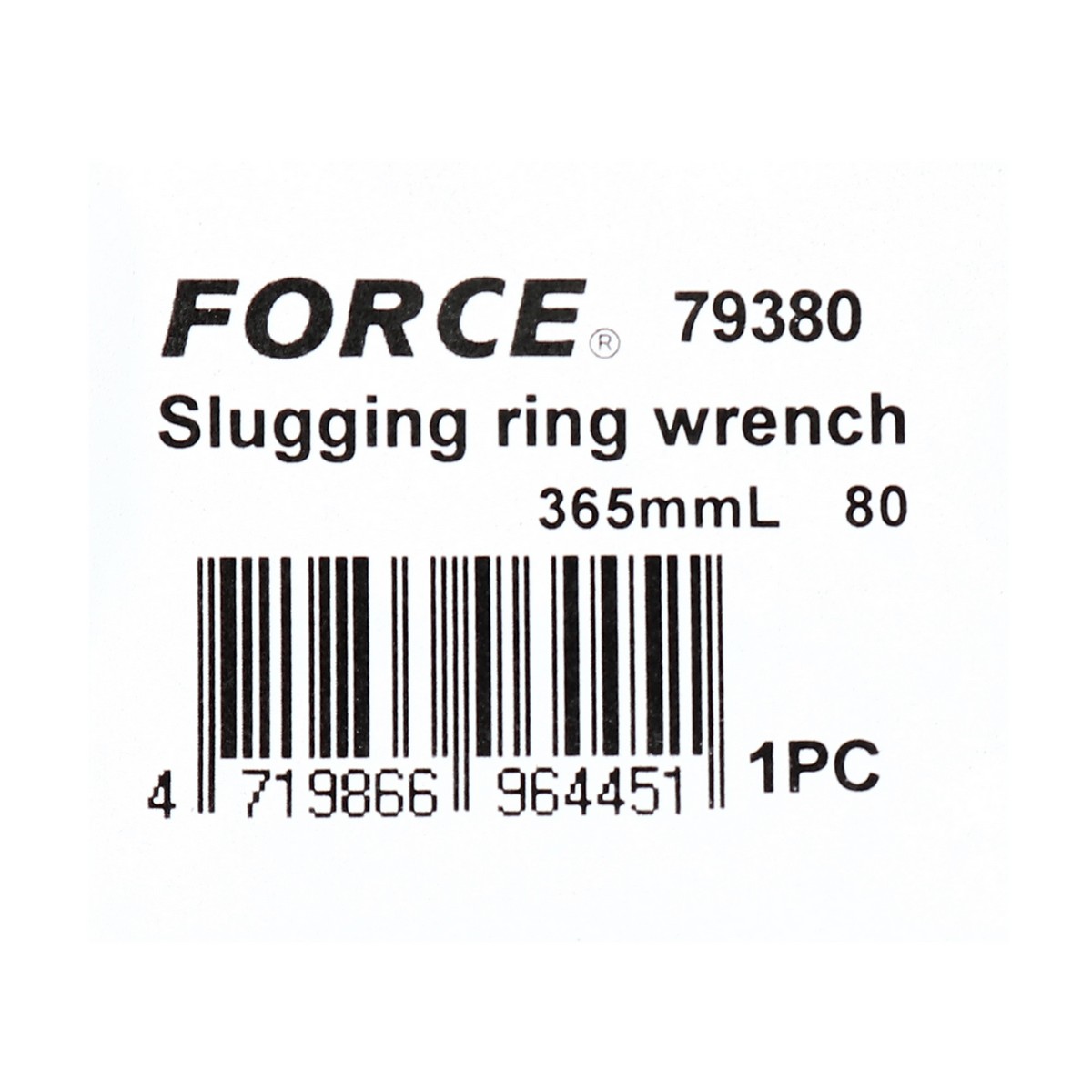 ประแจแหวนตี ขนาด 80 มม. FORCE รุ่น 79380 รูปที่ 4