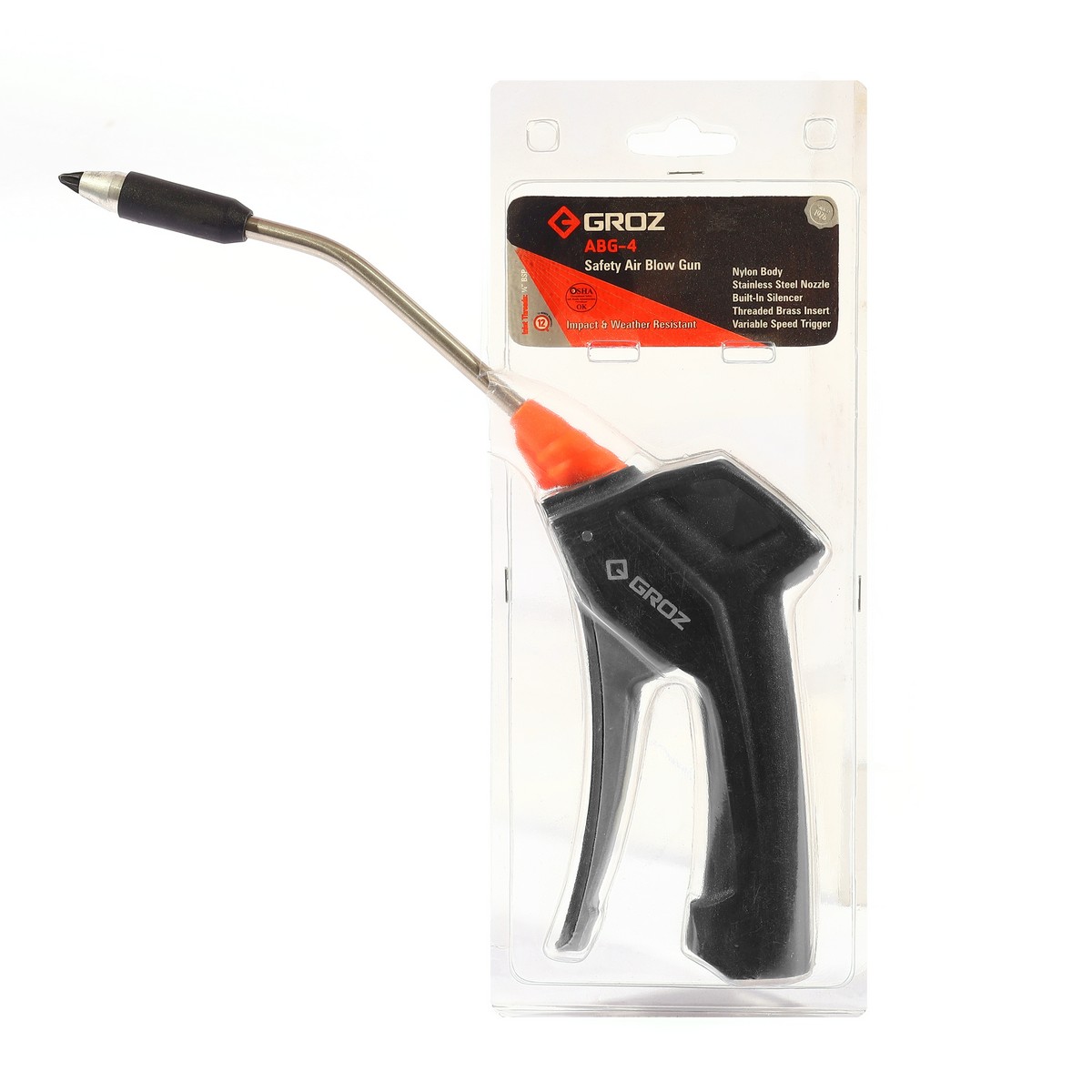 ปืนลมด้ามไนลอน140MM/16บาร์ GROZ รุ่น ABG/4/1-4F/BSP ราคา ฿762