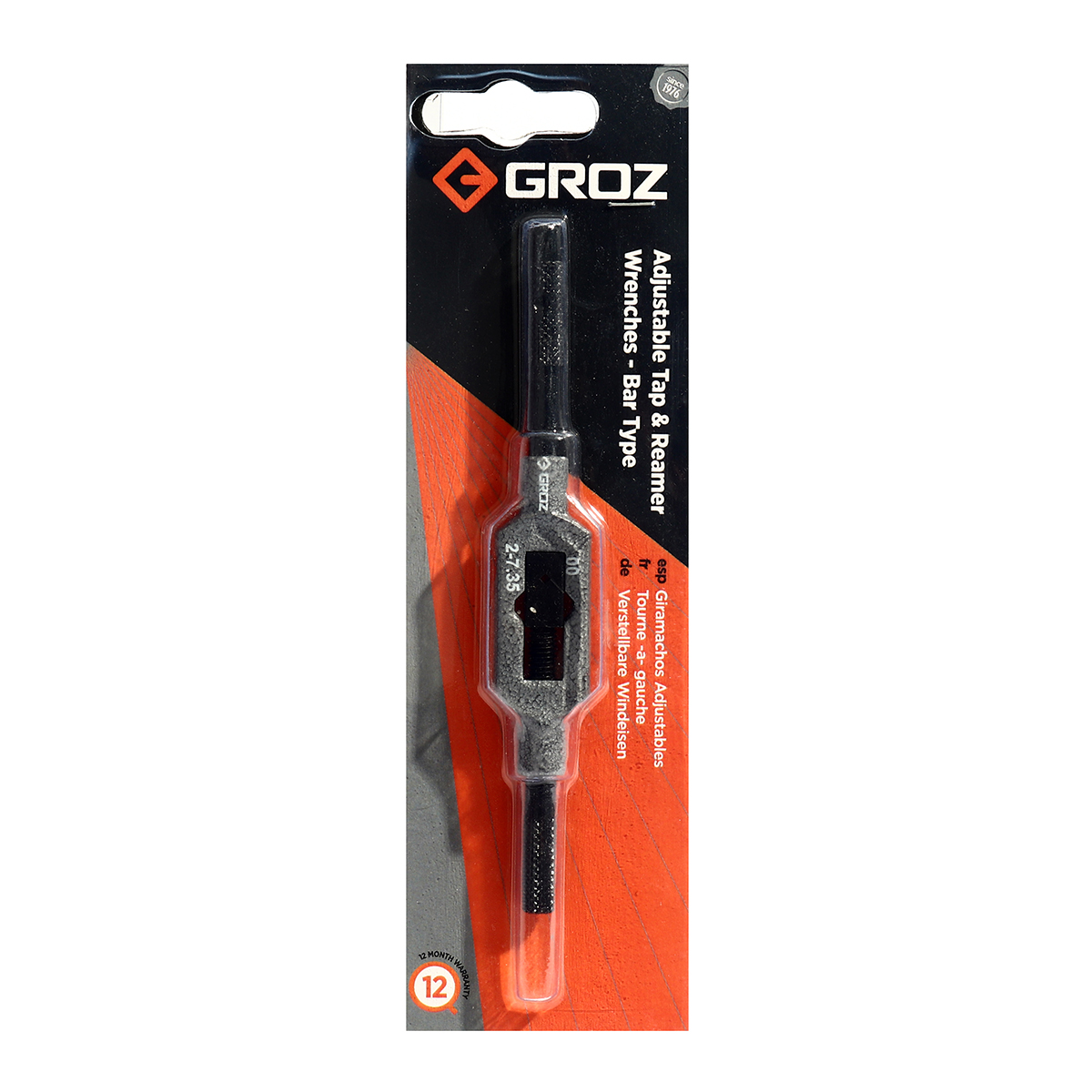 ด้ามต๊าปตัวผู้ M1-6(0-1/4") GROZ รุ่น ARWR/SG/00 รูปที่ 4