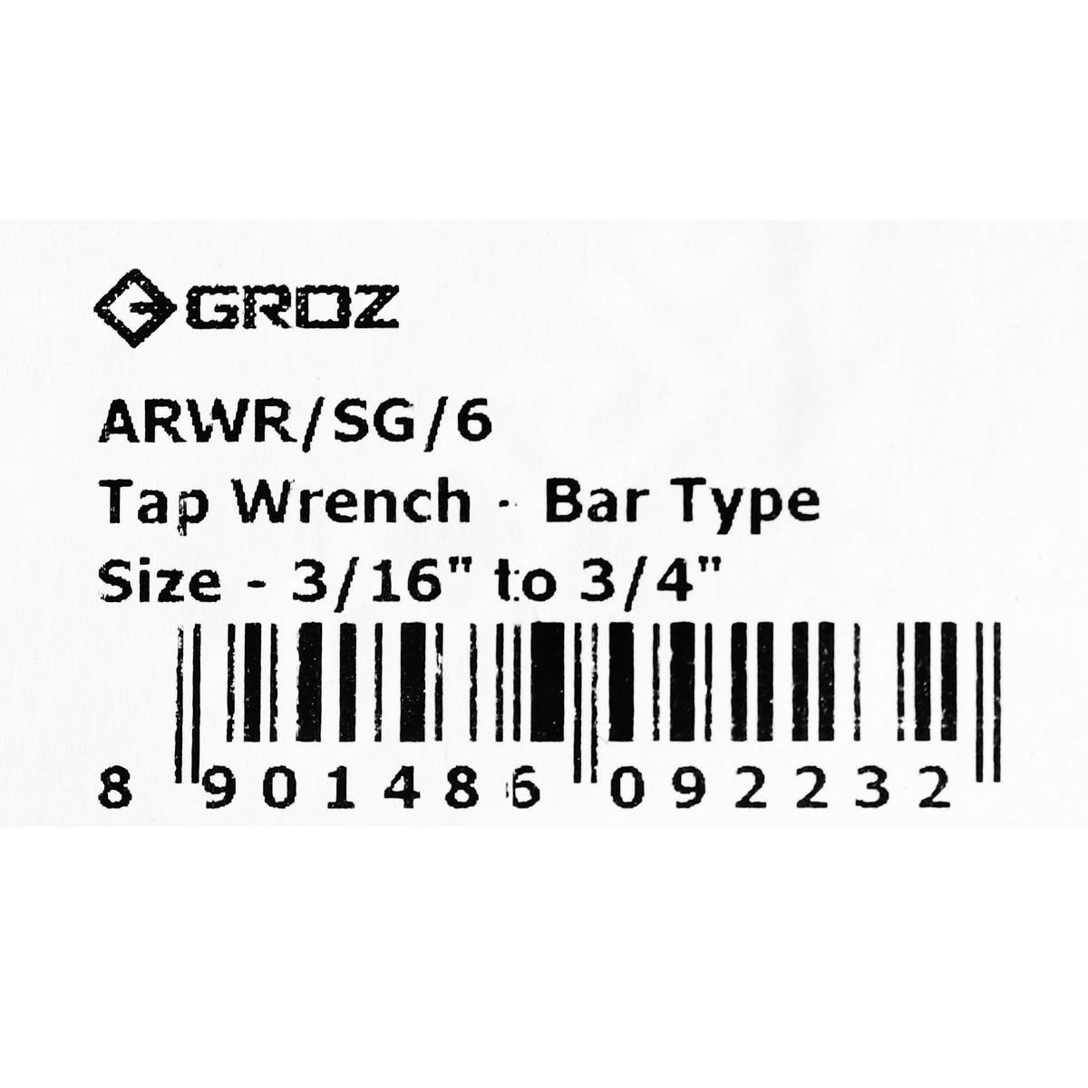 ด้ามต๊าปตัวผู้ M4-20(3/16-3/4") GROZ รุ่น ARWR/SG/6 รูปที่ 4
