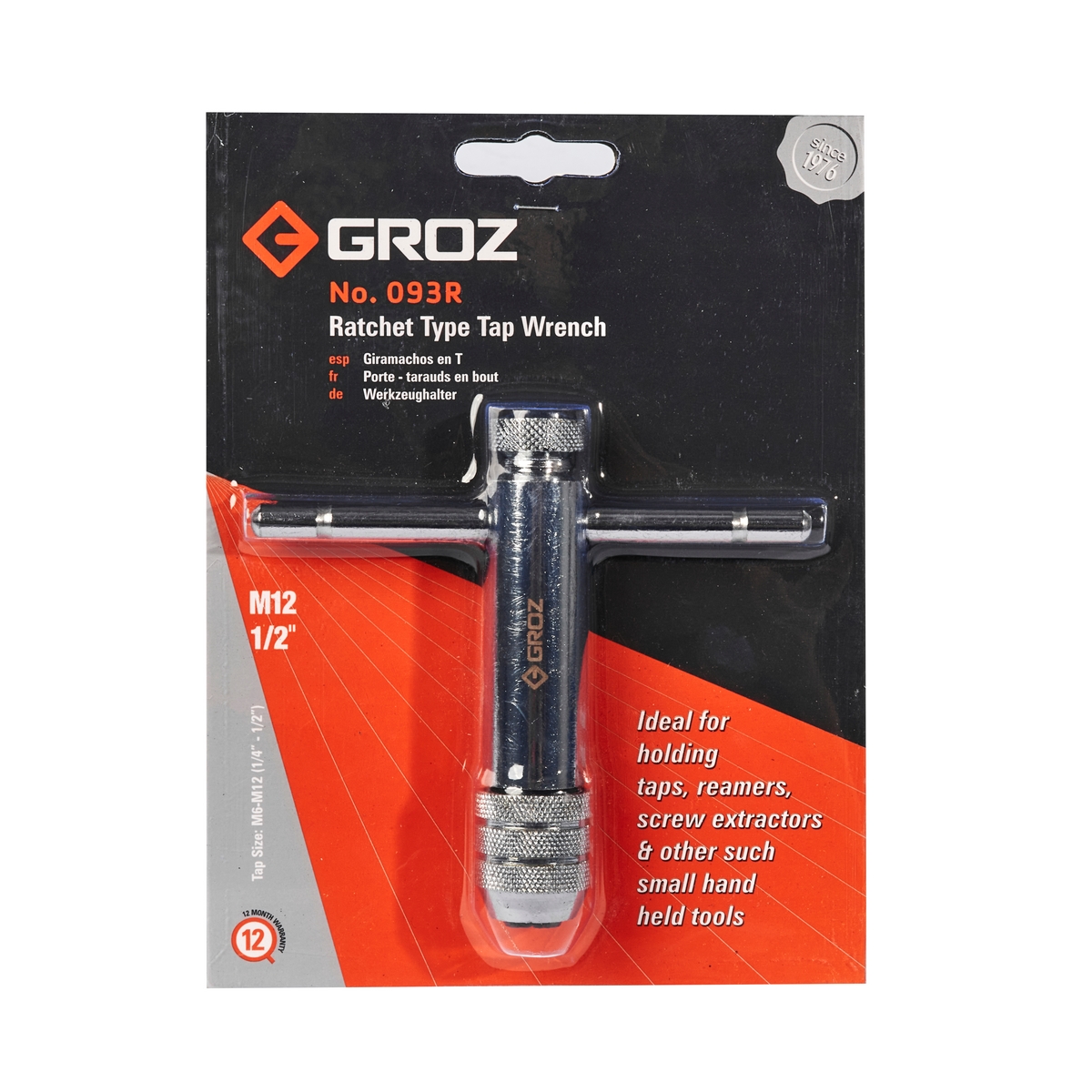 ด้ามจับดอกต๊าปก๊อกแก๊ก 6-10 GROZ รุ่น TW/R/5-16 รูปที่ 5