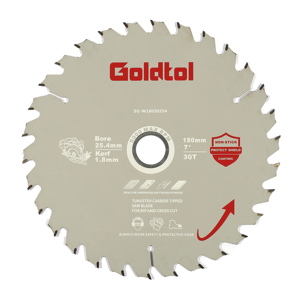 ใบเลื่อยวงเดือนตัดไม้ 7"X30T โกล์ด ทู ราคา ฿234
