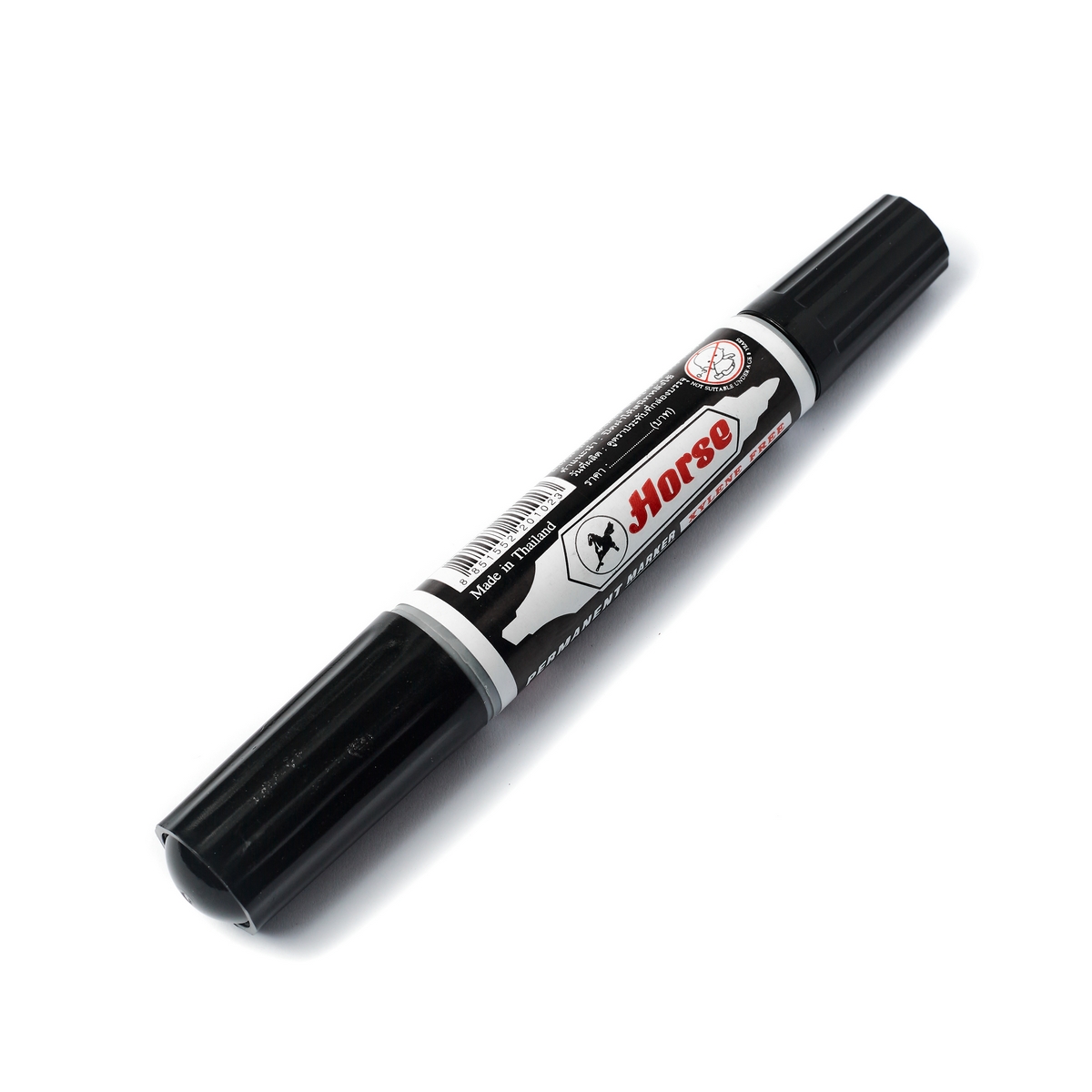 ปากกาเคมี 2 หัว ตราม้า - สีดำ HORSE ราคา ฿133.2