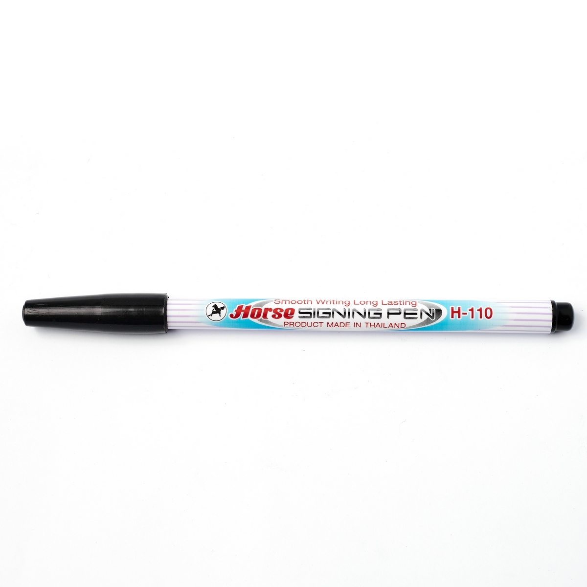 ปากกาเมจิก H-110 หัวแหลม ตราม้า - สีดำ HORSE รูปที่ 2