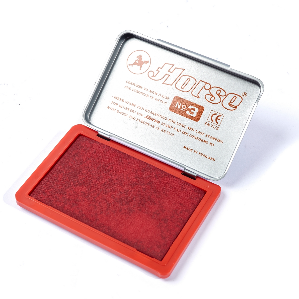 แท่นประทับตรา ตราม้า สีแดง เบอร์ 3 HORSE ราคา ฿28.8