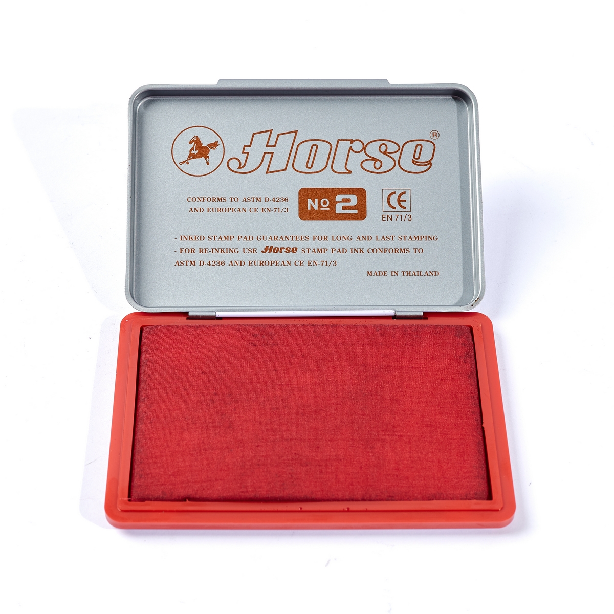 แท่นประทับตรา ตราม้า สีแดง เบอร์ 2 HORSE รูปที่ 2