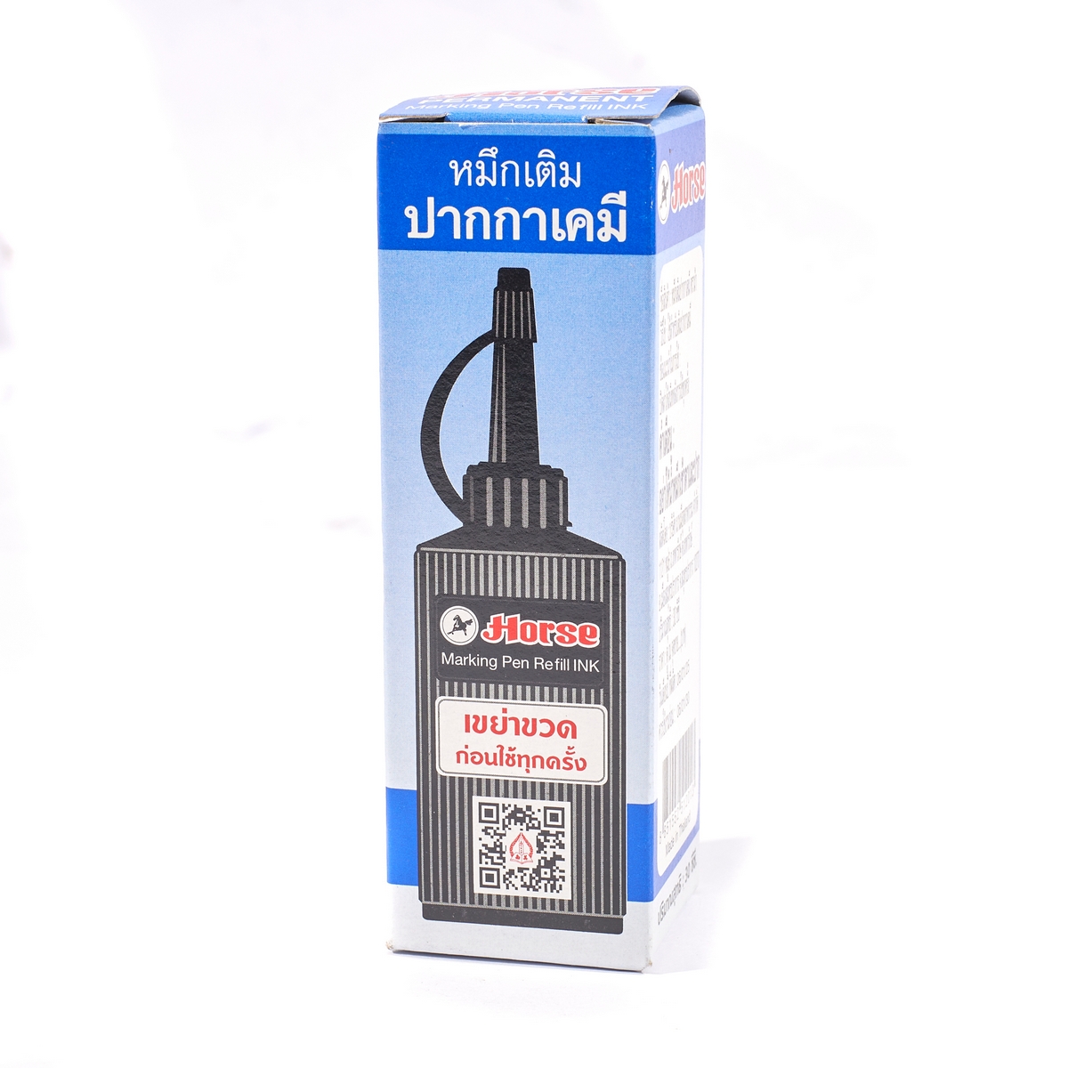 หมึกเติมปากกาเคมี ตราม้า 30 CC - น้ำเงิน HORSE รูปที่ 3