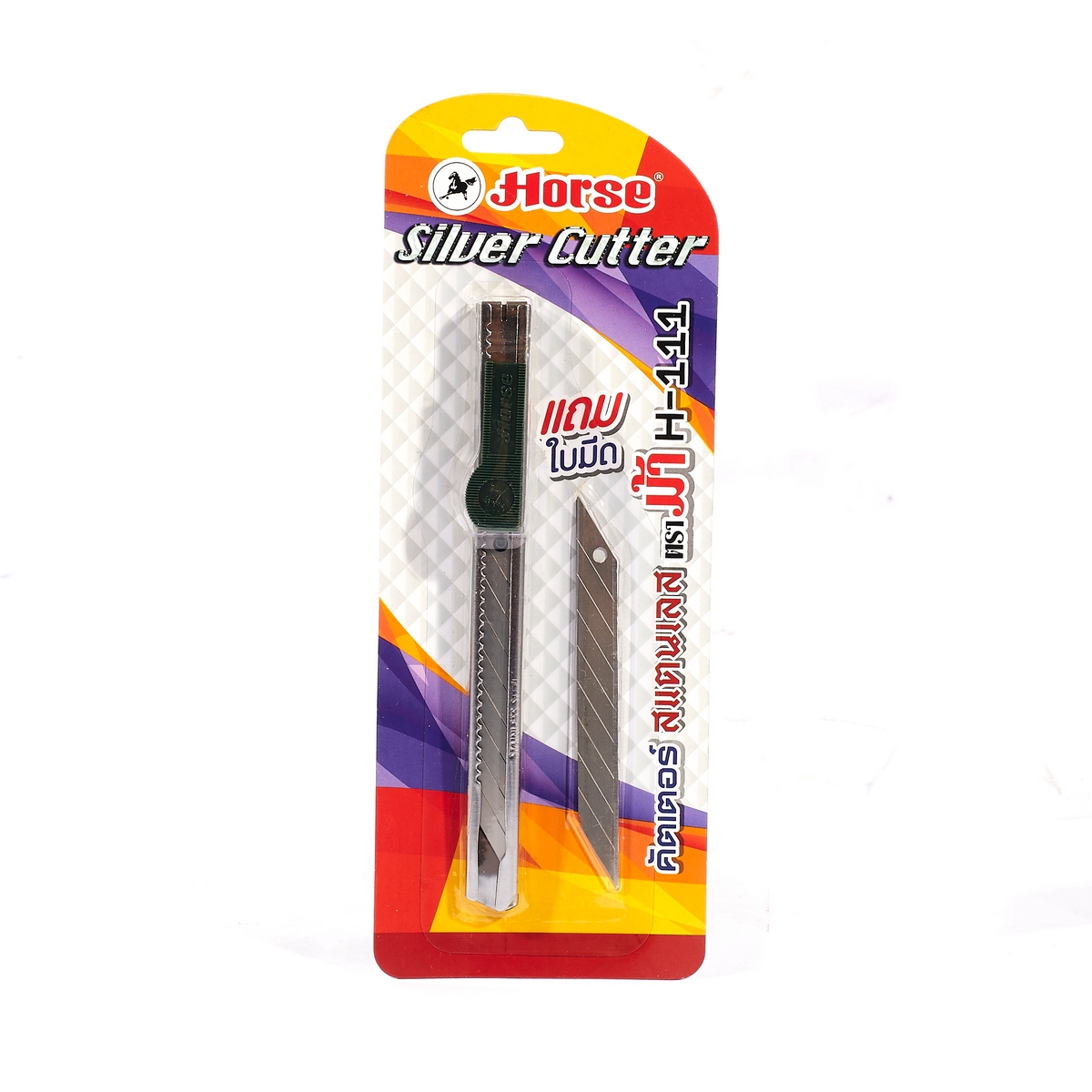 มีดคัตเตอร์ สแตนเลส ใบมีด 9 มม. HORSE รุ่น H-111 ราคา ฿31.2