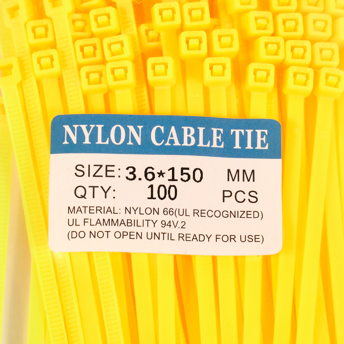 เคเบิ้ลไทร์6"เหลือง(3.6X150)100PC แฮนด์ซั่ม รุ่น NCY3615 รูปที่ 2