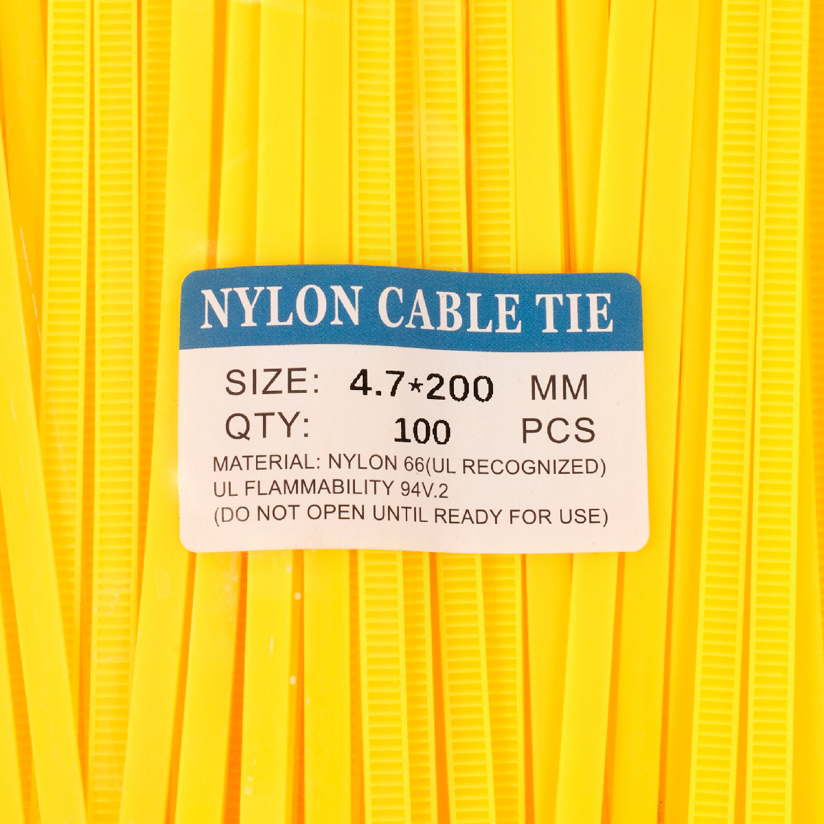 เคเบิ้ลไทร์8"เหลือง(4.7X200)100PC แฮนด์ซั่ม รุ่น NCY4720 รูปที่ 2