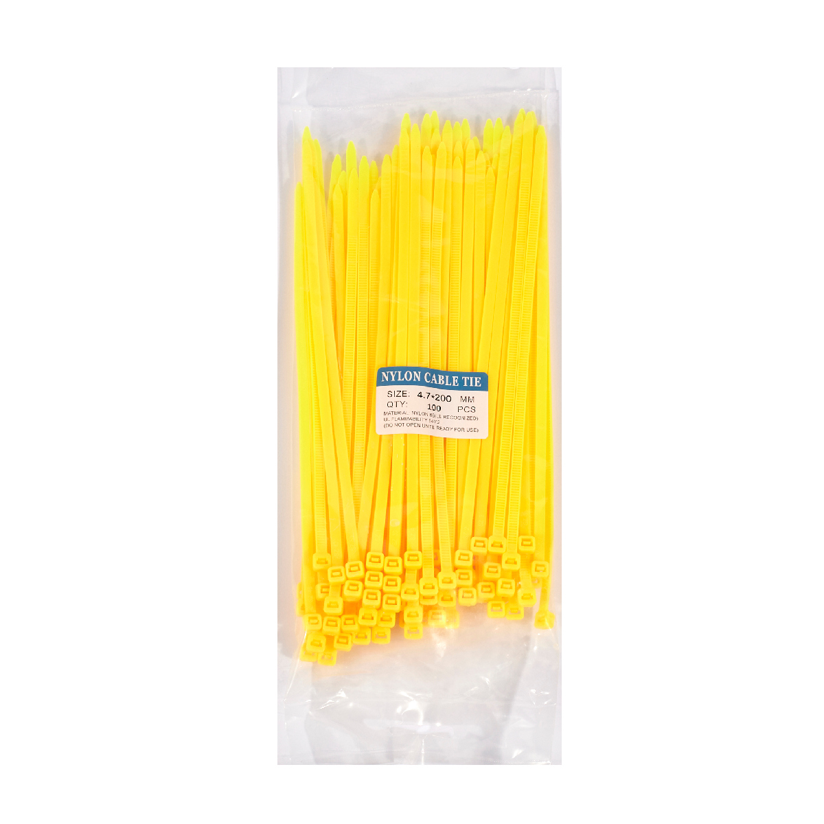 เคเบิ้ลไทร์8"เหลือง(4.7X200)100PC แฮนด์ซั่ม รุ่น NCY4720 ราคา ฿32.4
