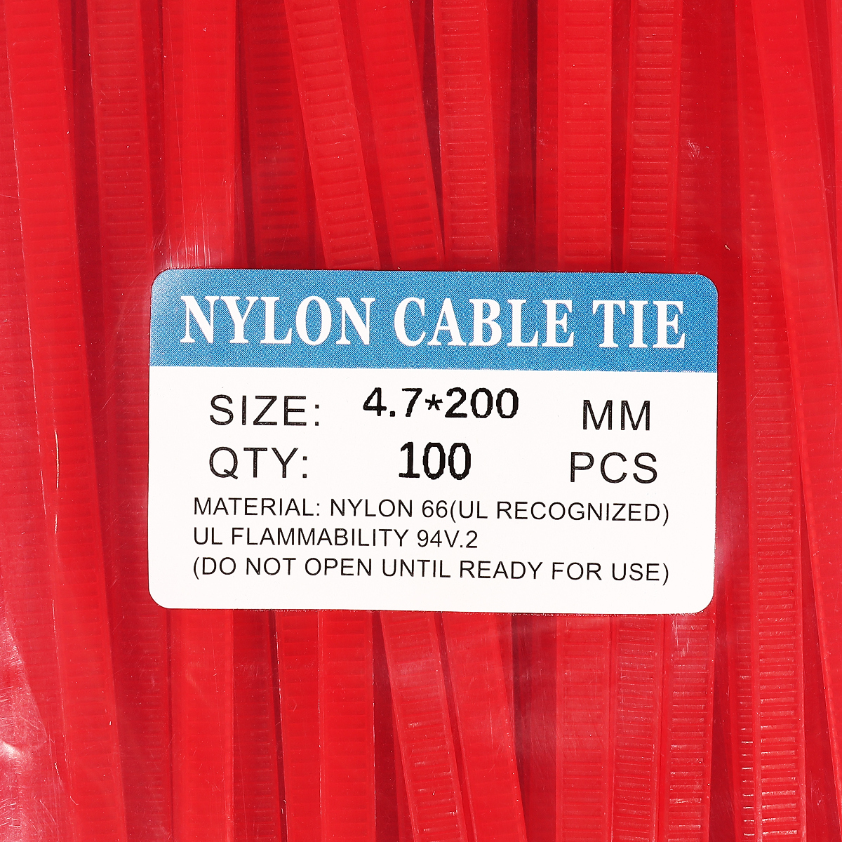 เคเบิ้ลไทร์8"แดง(4.7X200)100PCS แฮนด์ซั่ม รุ่น NCR4720 รูปที่ 3