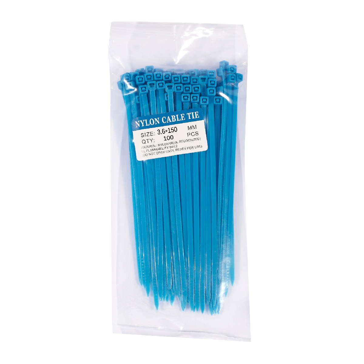 เคเบิ้ลไทร์6"ฟ้า(3.6X150)100PCS แฮนด์ซั่ม รุ่น NCL3615 ราคา ฿18