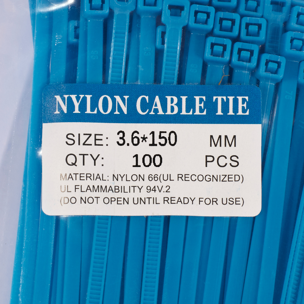 เคเบิ้ลไทร์6"ฟ้า(3.6X150)100PCS แฮนด์ซั่ม รุ่น NCL3615 รูปที่ 2