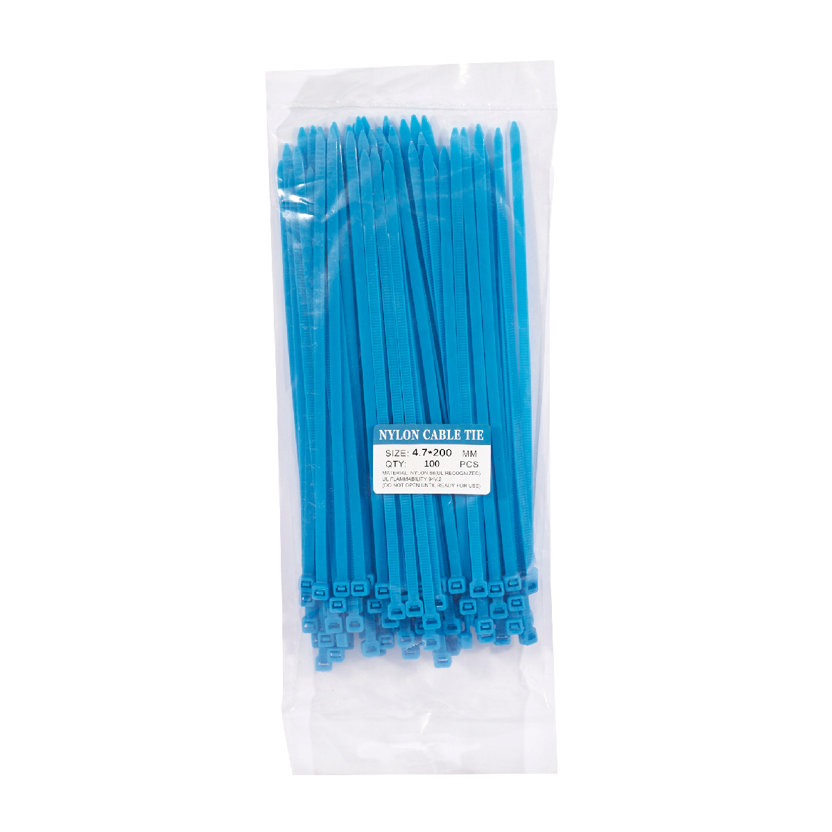 เคเบิ้ลไทร์8"ฟ้า(4.7X200)100PCS แฮนด์ซั่ม รุ่น NCL4720 ราคา ฿32.4