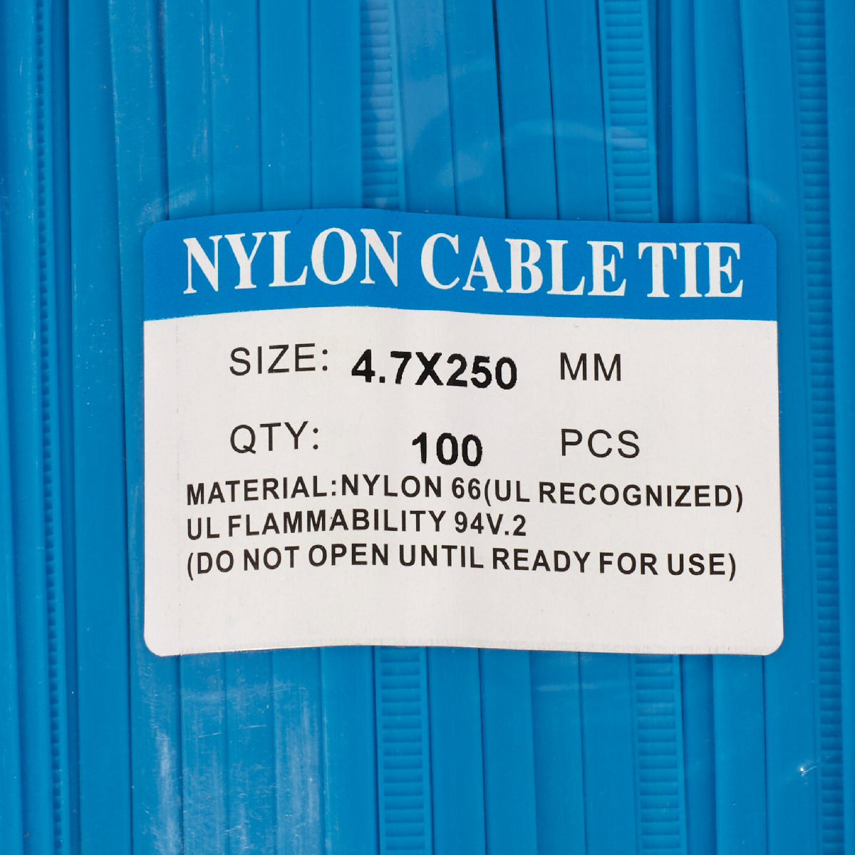 เคเบิ้ลไทร์10"ฟ้า(4.7X250)100PCS แฮนด์ซั่ม รุ่น NCL4725 รูปที่ 2