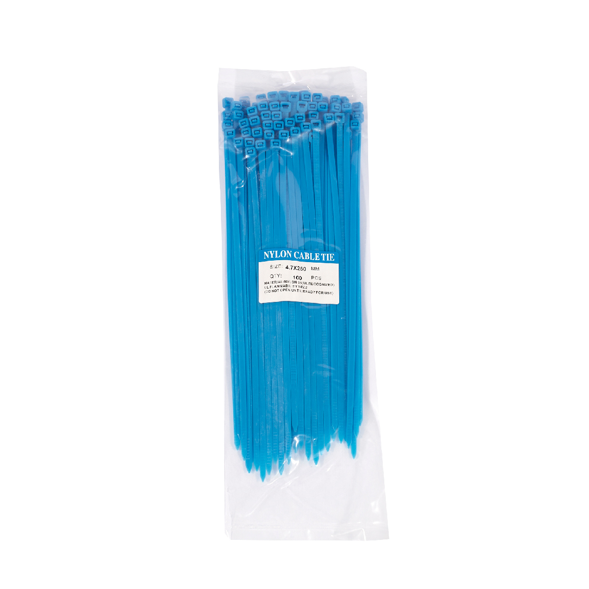 เคเบิ้ลไทร์10"ฟ้า(4.7X250)100PCS แฮนด์ซั่ม รุ่น NCL4725 ราคา ฿36