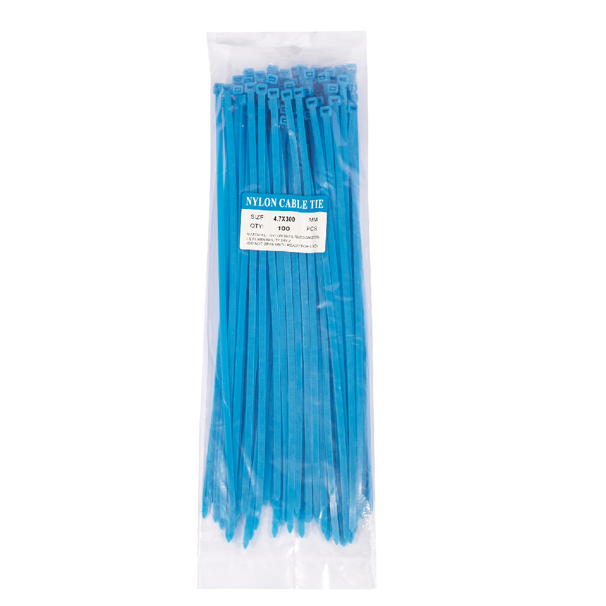 เคเบิ้ลไทร์12"ฟ้า(4.7X300)100PCS แฮนด์ซั่ม รุ่น NCL4730 ราคา ฿46.8