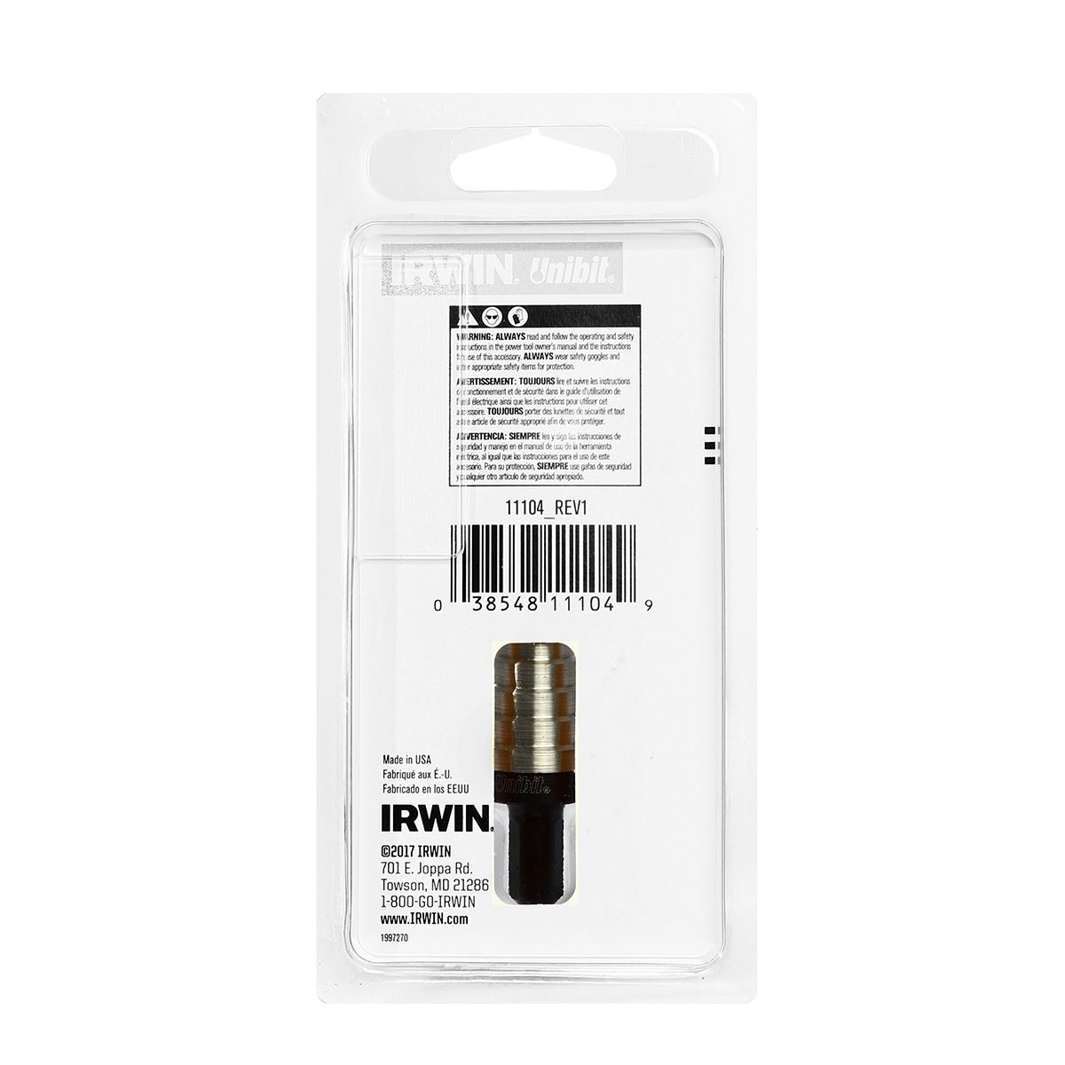 (T11104) STEP DRILL 10 ระดับ 4-22มม. IRWIN รุ่น 10502853 รูปที่ 3