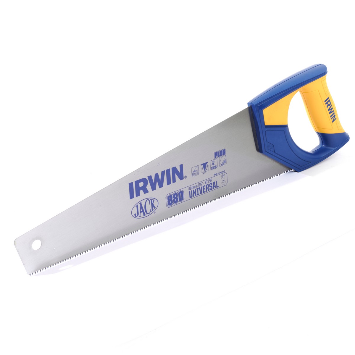 IRWIN PLUS Hand Saw with Rubber Grip Handle Length 16" 7T/8P, Model 10503622 price ฿492