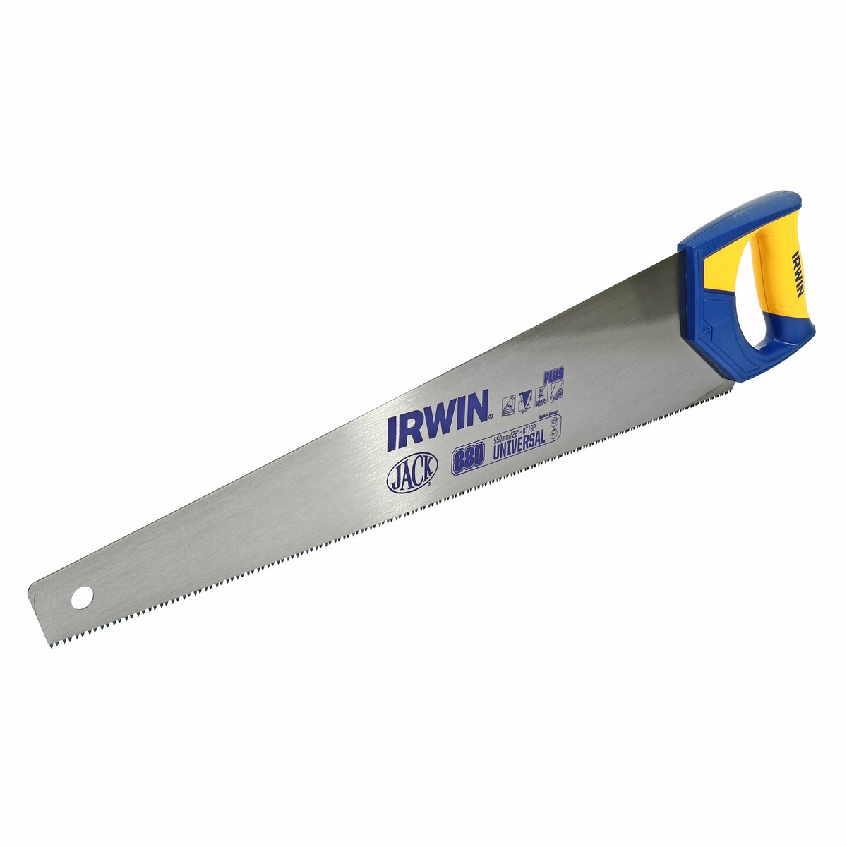 IRWIN PLUS Hand Saw with Rubber Grip Handle Length 22" 7T/8P, Model 10503625 price ฿468