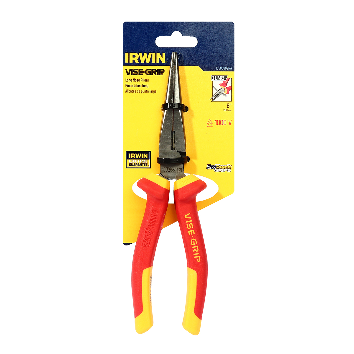 คีมปากแหลม VISE GRIP หุ้มฉนวน 8 นิ้ว IRWIN รุ่น 10505869 ราคา ฿696