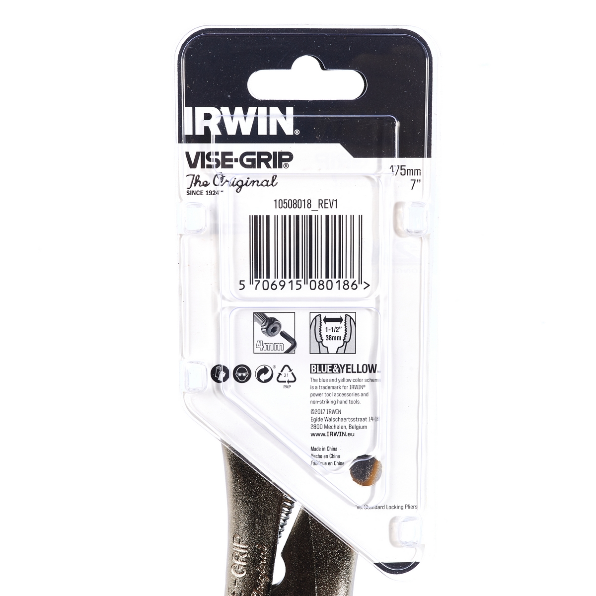 7CR คีมล็อคปากโค้ง ขนาด 7 นิ้ว IRWIN รุ่น 10508018 รูปที่ 4