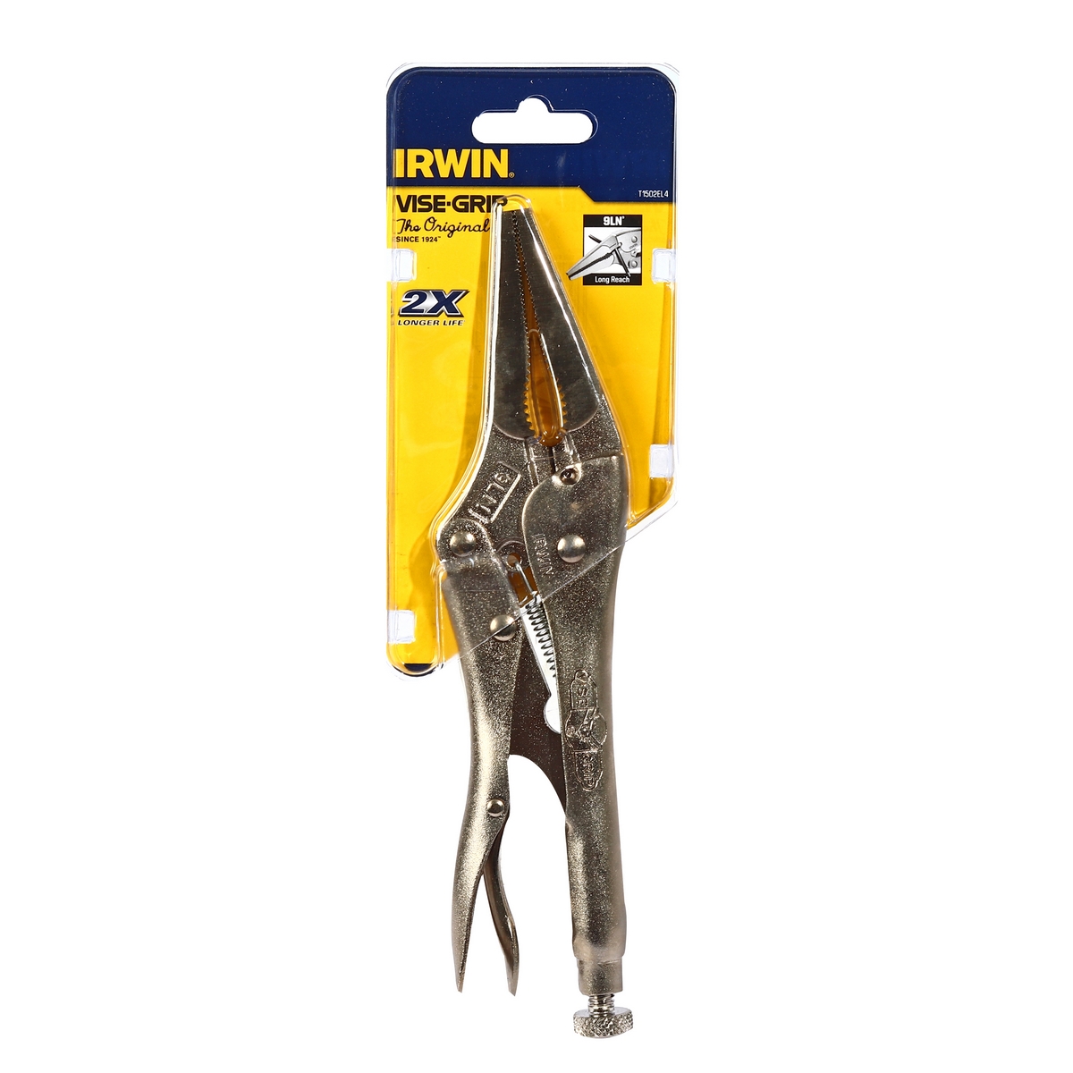 T1502EL4  คีมล็อคปากแหลม 9นิ้ว (9LN) IRWIN รุ่น T1502EL4 ราคา ฿582