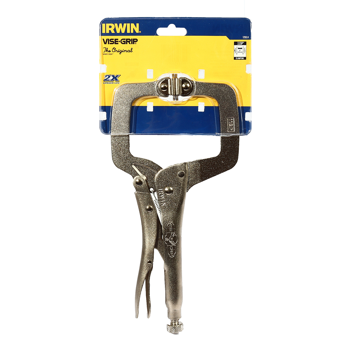 11SP คีมล็อคตัวซี(มีแผ่นรอง) ขนาด 11" IRWIN รุ่น T20EL4 ราคา ฿840
