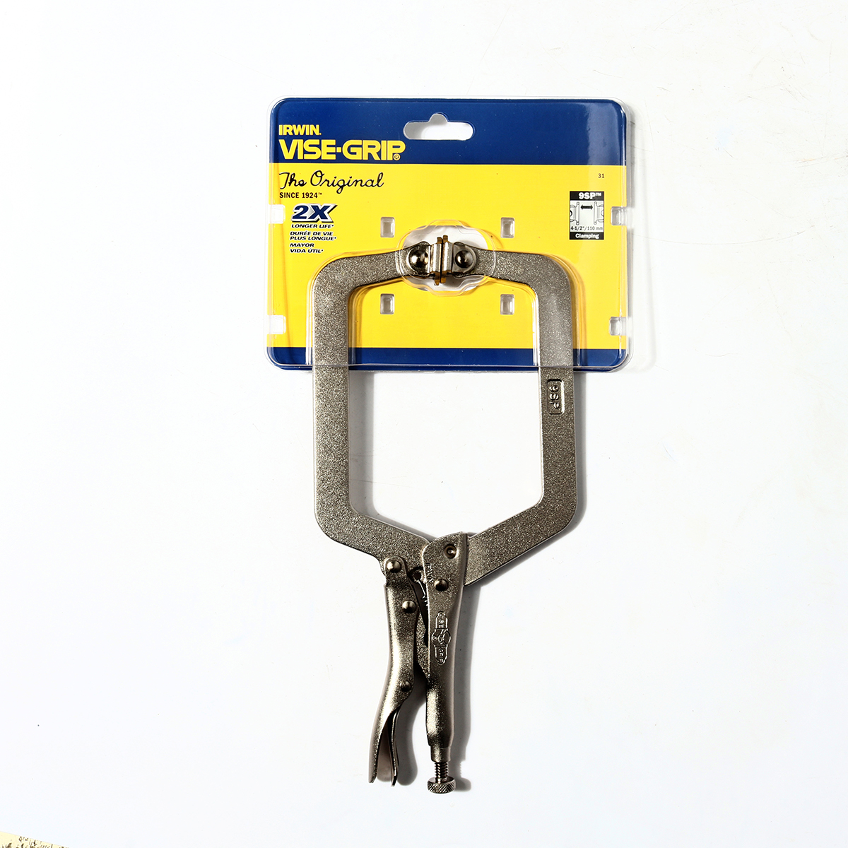 9SP คีมล็อคตัวซี(มีแผ่นรอง) ขนาด 9" IRWIN รุ่น T9SP ราคา ฿804