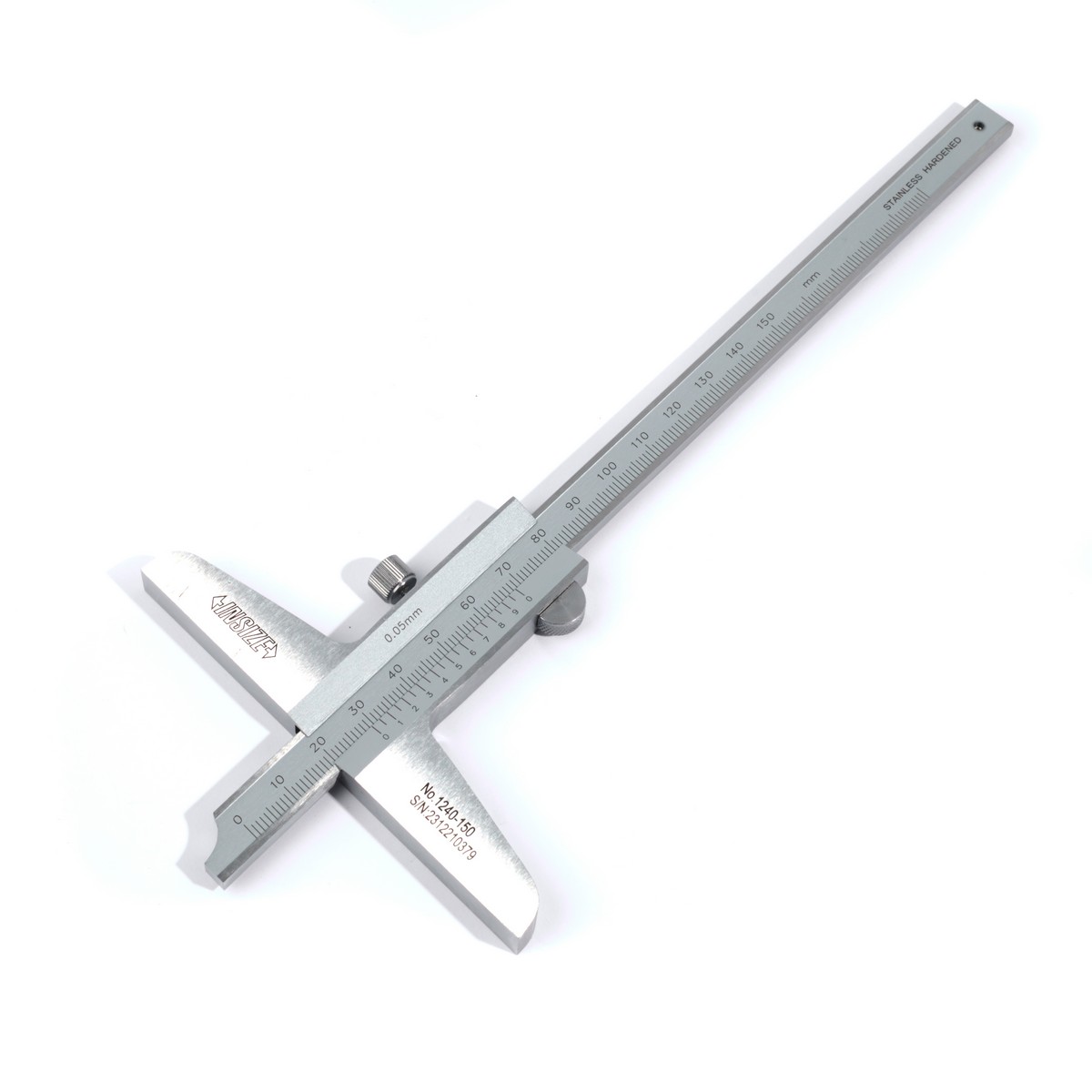 INSIZE 深度游标卡尺 0-150MM G0.05MM 型号 1240-150 价格 ฿930