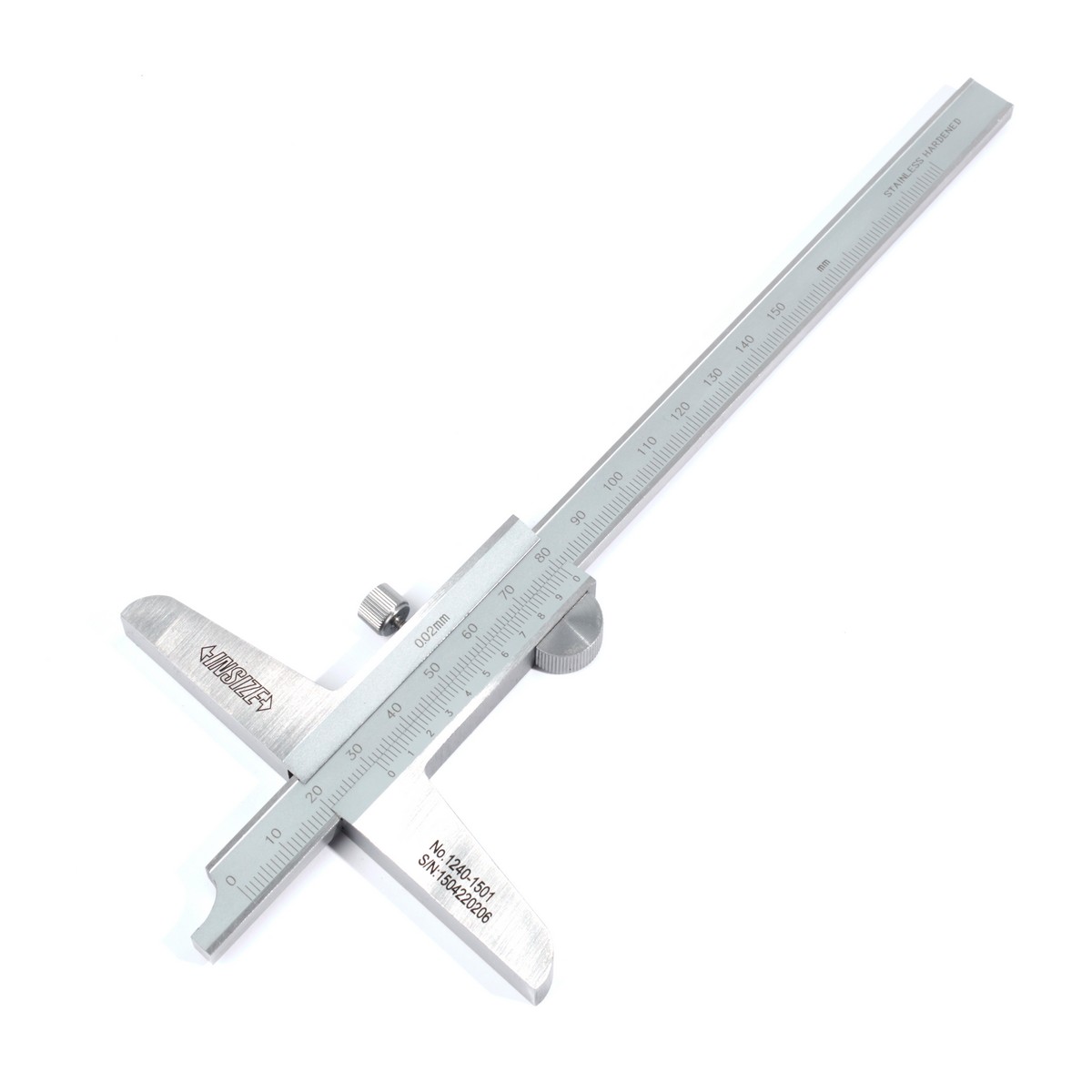 INSIZE 深度游标卡尺 0-150MM G0.02MM 型号 1240-1501 价格 ฿948