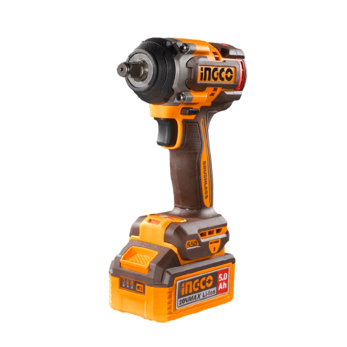 บล็อกไร้สาย 550N.M-ชุดแบต 4.0AH*2 20V-BL INGCO รุ่น CIWLI2055 ราคา ฿4,074