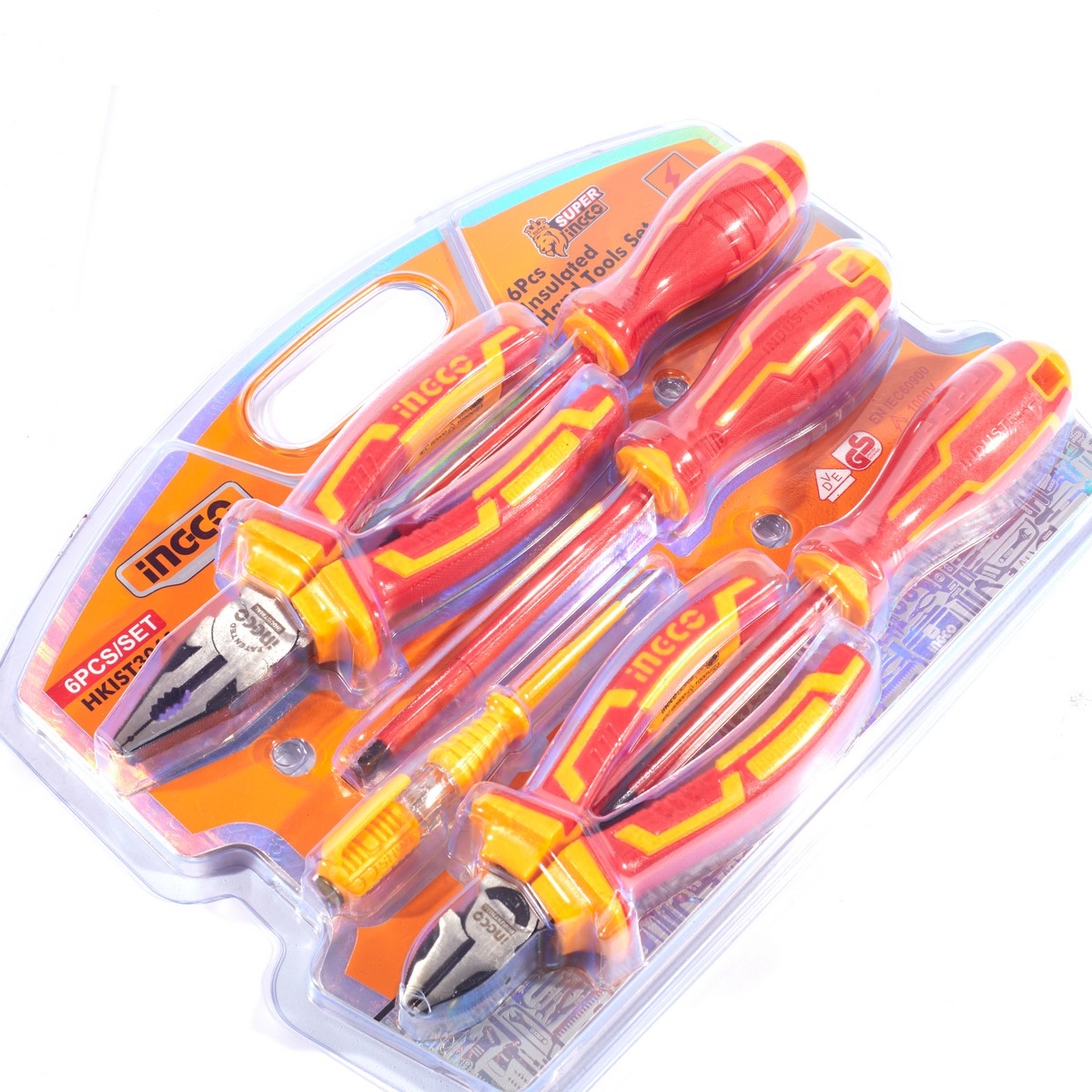 ชุดเครื่องมือ VDE หุ้มฉนวนกันไฟฟ้า 6 ชิ้น INGCO รุ่น HKIST3061 รูปที่ 3