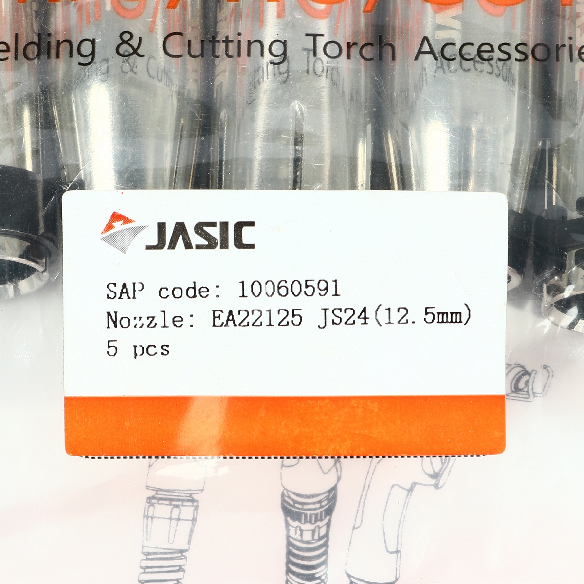 JASIC 24KD Nozzle 12.5MM (5PCS/PAC), Model 10060591 photo 3