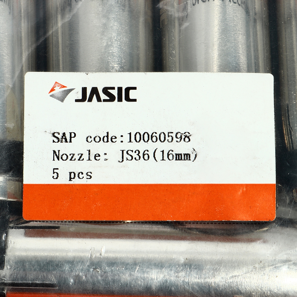 JASIC 36KD Nozzle 16MM (5PCS/PAC), Model 10060598 photo 3