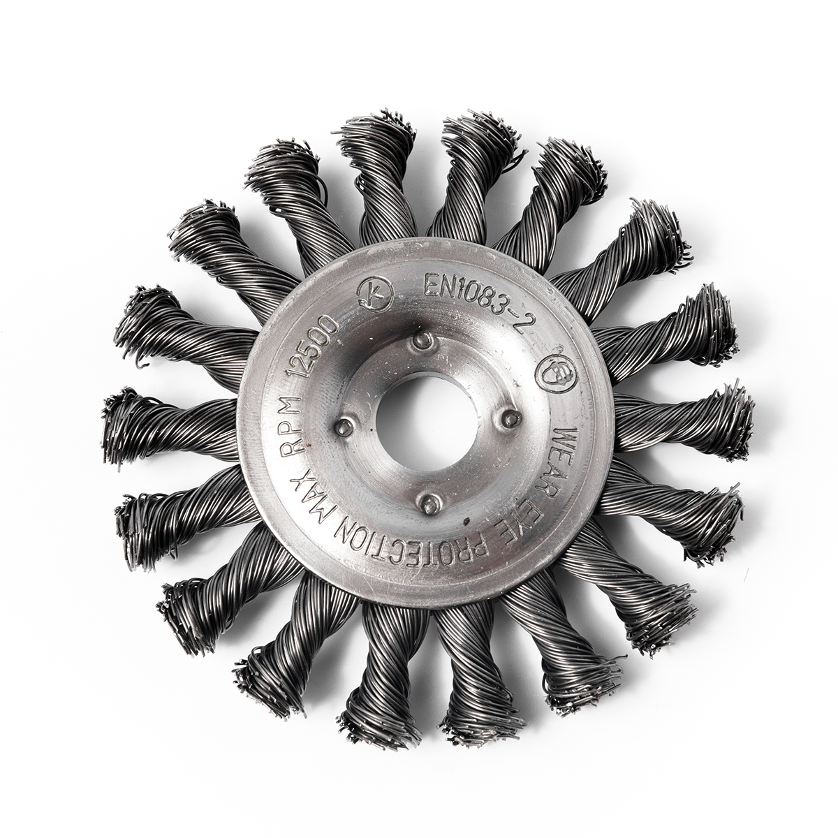 แปรงล้อถักเปียขดลวดเหล็ก 4"X5/8X18 KULLEN รุ่น TWB-1 รูปที่ 2