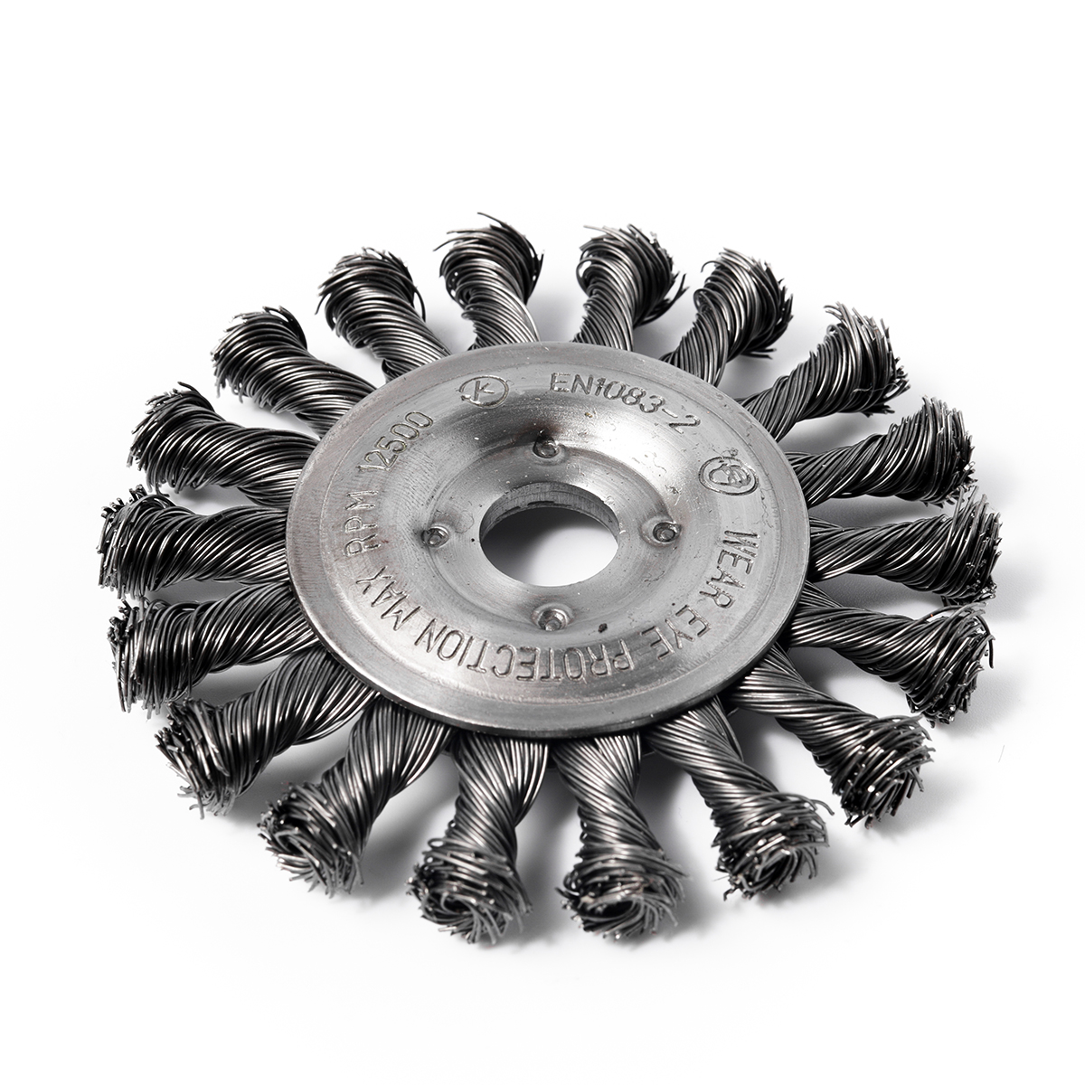 แปรงล้อถักเปียขดลวดเหล็ก 4"X5/8X18 KULLEN รุ่น TWB-1 ราคา ฿132