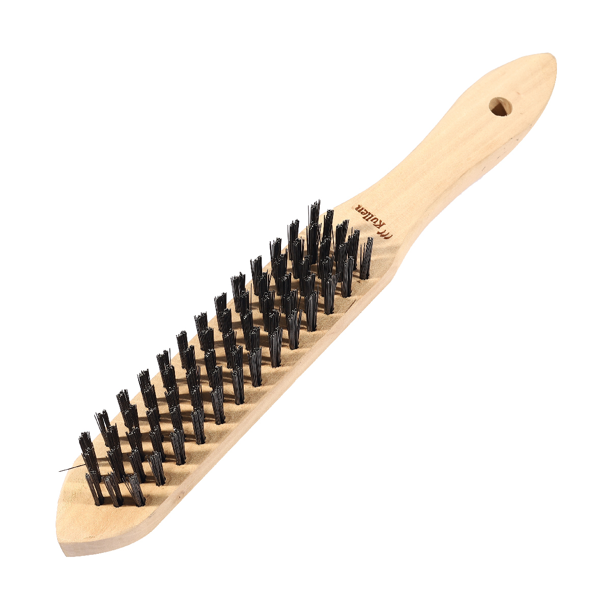 แปรงลวดเหล็กสีดำด้ามไม้ 5แถว(071133500B) KULLEN ราคา ฿58.8