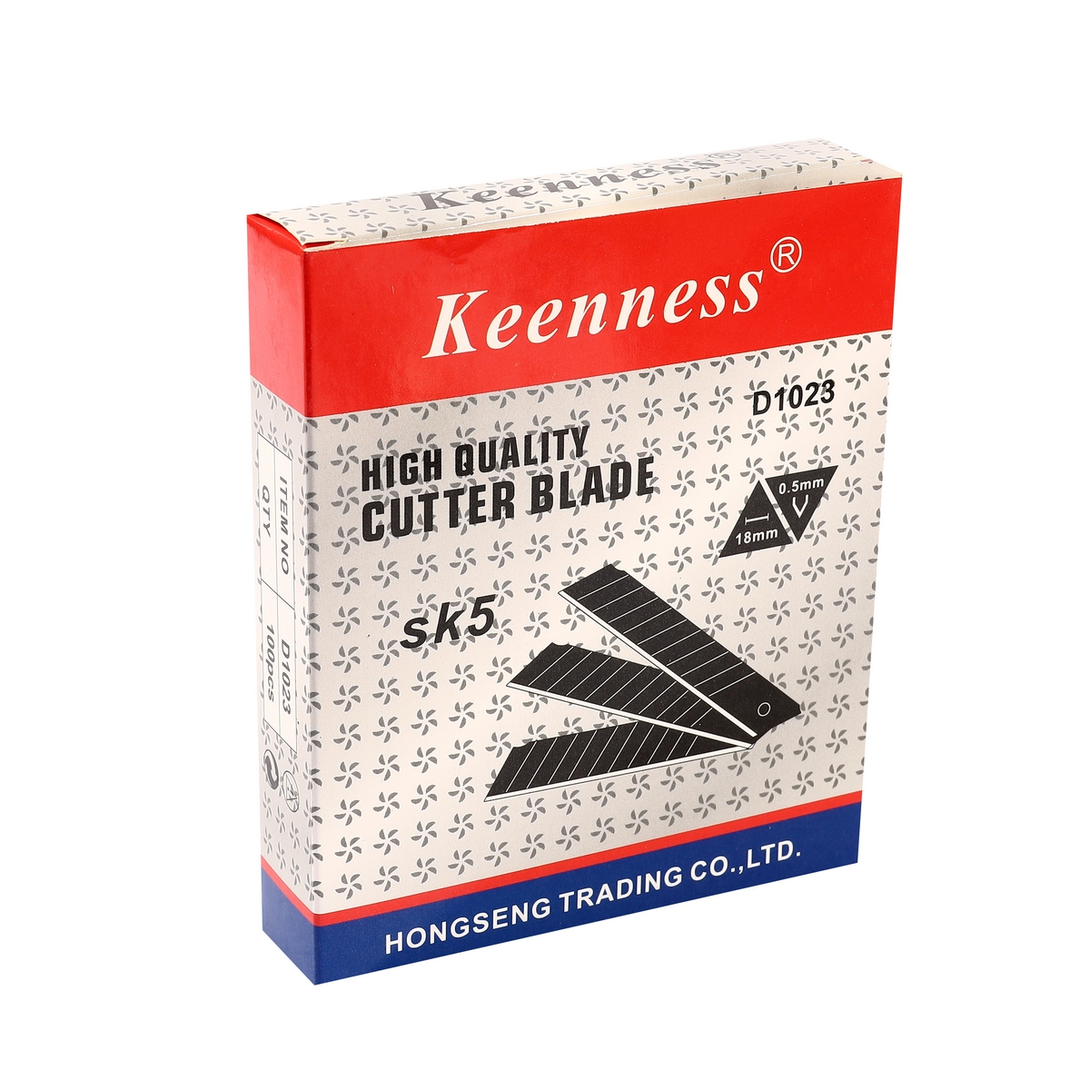 ใบมีดคัตเตอร์ 18 มม. สีดำ(10 ใบ/PAC) D1023 KEENNESS รุ่น 5030 รูปที่ 3