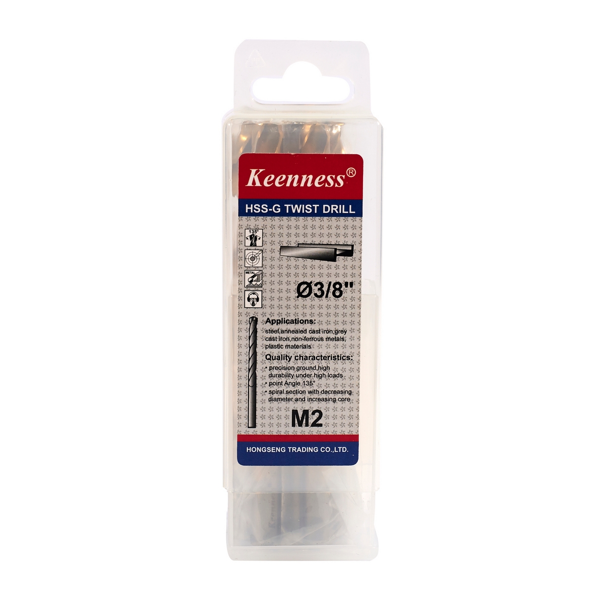 ดอกสว่านไฮสปีด 3/8 (9.6MM.) 5 PCS HSS-G KEENNESS รุ่น 6022 รูปที่ 5